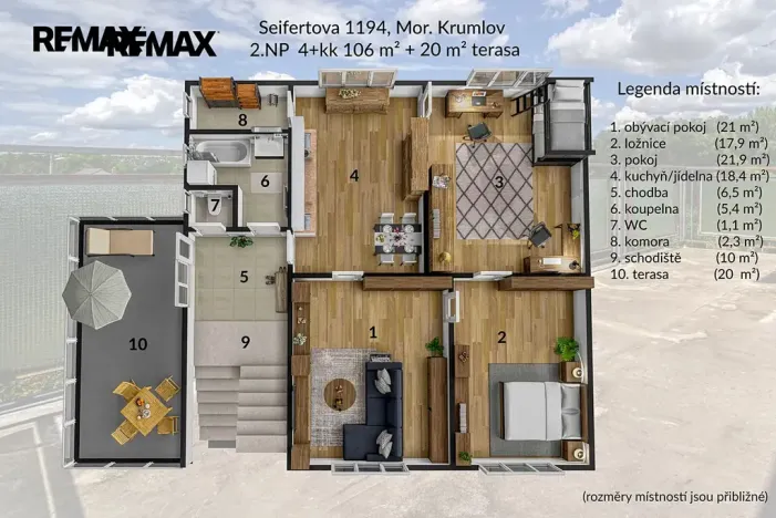 Prodej bytu 4+kk, Moravský Krumlov, Seifertova, 126 m2