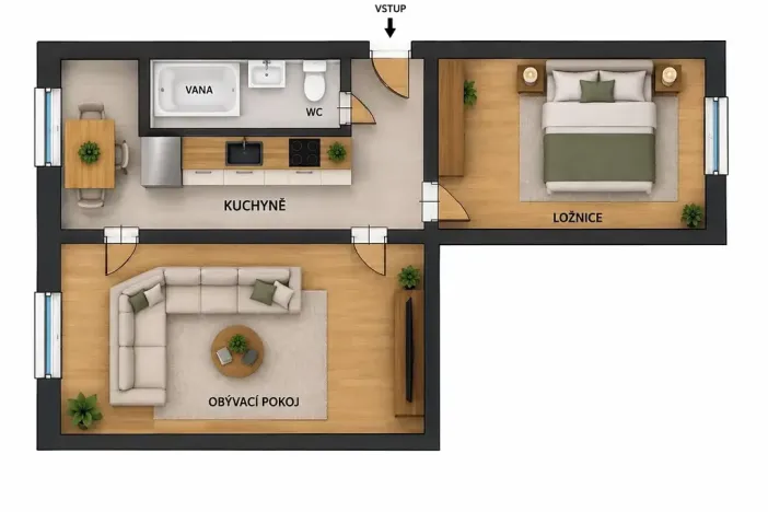 Prodej bytu 2+1, Lovosice, Vodní, 63 m2