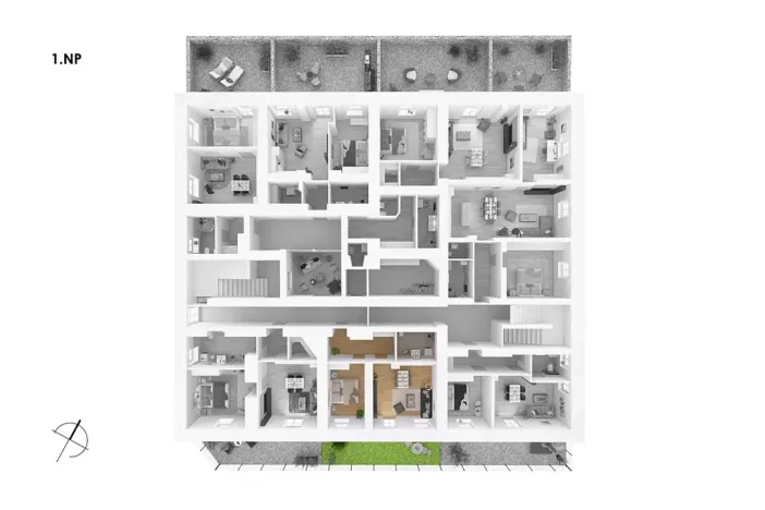 Prodej bytu 2+kk, Postupice, Blanická, 49 m2