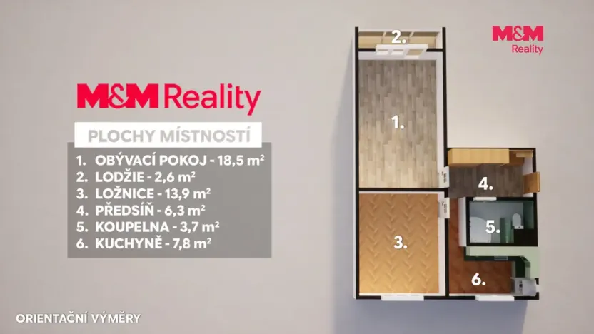 Prodej bytu 2+1, Most, Jaroslava Vrchlického, 52 m2