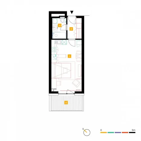 Pronájem bytu 1+kk, Praha - Stodůlky, Mukařovského, 34 m2