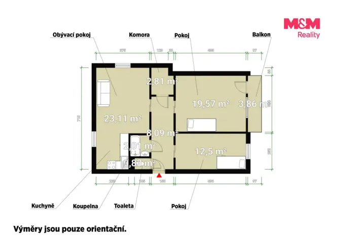 Pronájem bytu 3+kk, Plzeň, Pod Záhorskem, 69 m2