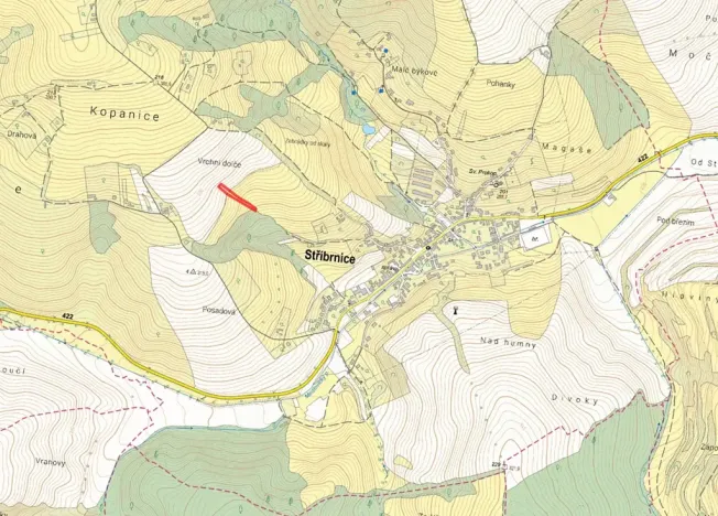 Prodej pole, Stříbrnice, 2025 m2