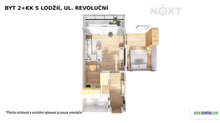 Pronájem bytu 2+kk, Šumperk, Revoluční, 37 m2