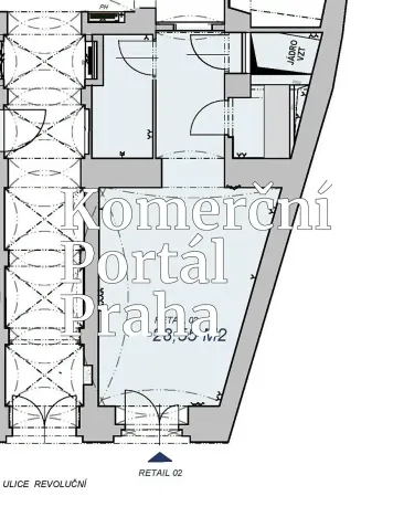 Pronájem restaurace, Praha - Nové Město, Revoluční, 28 m2