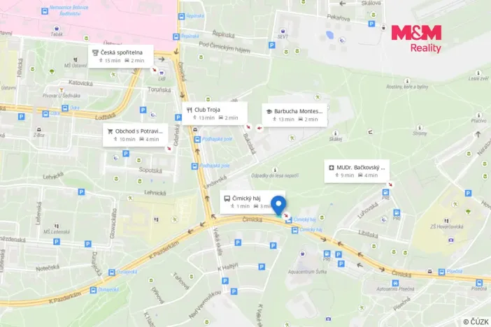 Prodej zahrady, Praha - Bohnice, 1200 m2