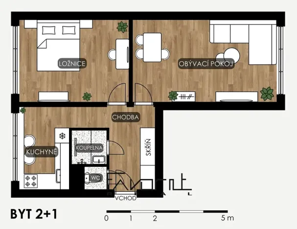 Prodej bytu 2+1, Ostrava, Vietnamská, 56 m2