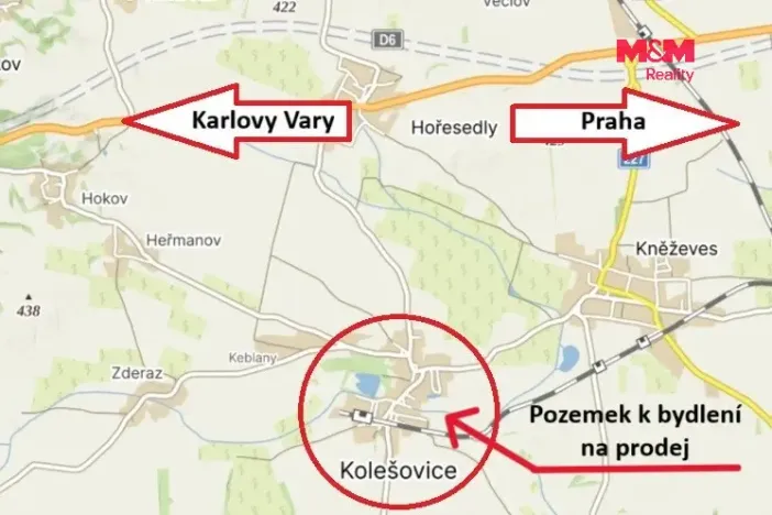 Prodej pozemku pro bydlení, Kolešovice, 3026 m2