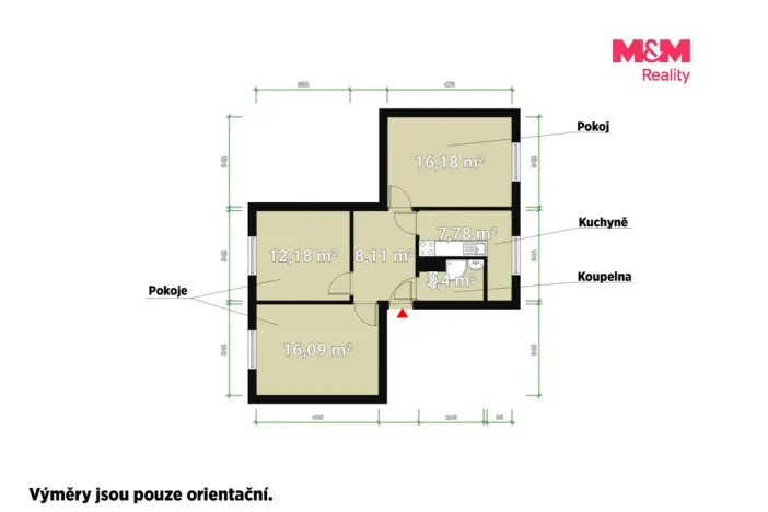 Pronájem bytu 3+1, Přimda, Nová, 63 m2