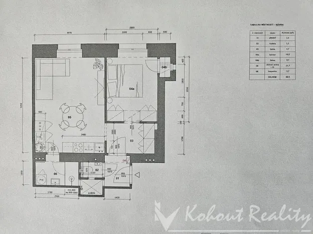 Prodej bytu 2+kk, Praha - Vinohrady, Písecká, 48 m2