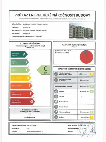 Pronájem bytu 2+1, Brno, Medlánecká, 57 m2