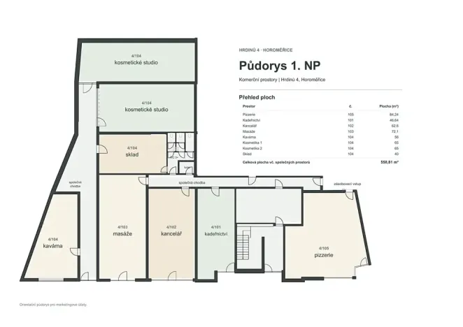 Prodej obchodního prostoru, Horoměřice, Hrdinů, 558 m2