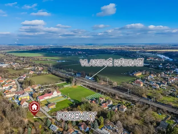 Prodej stavebního pozemku, 912 m², Pod Strání, Nelahozeves