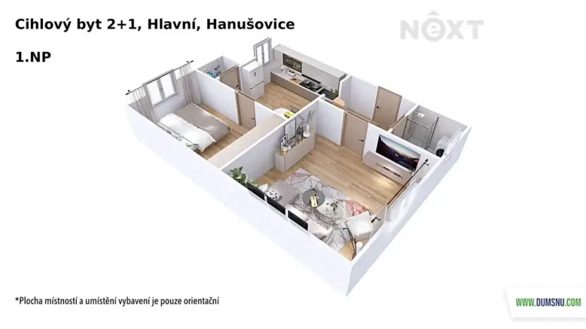 Prodej bytu 2+1, Hanušovice, Hlavní, 55 m2