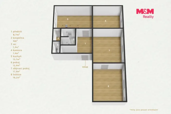 Prodej bytu 3+1, Dalovice - Všeborovice, Dolní, 76 m2