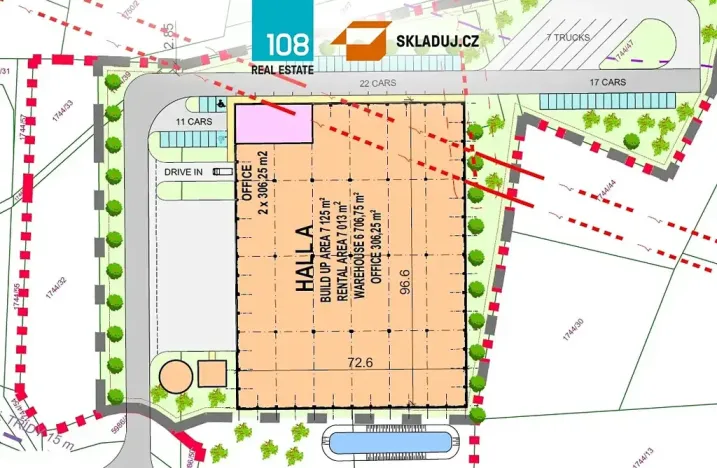 Pronájem skladu, Bystřice, 7013 m2