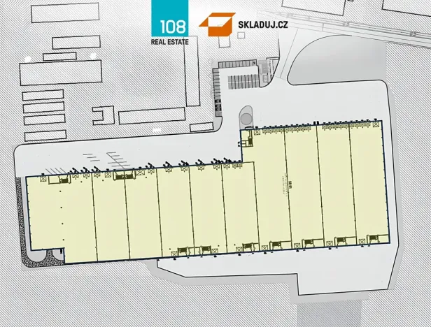 Pronájem skladu, Brno, U jezu, 1500 m2