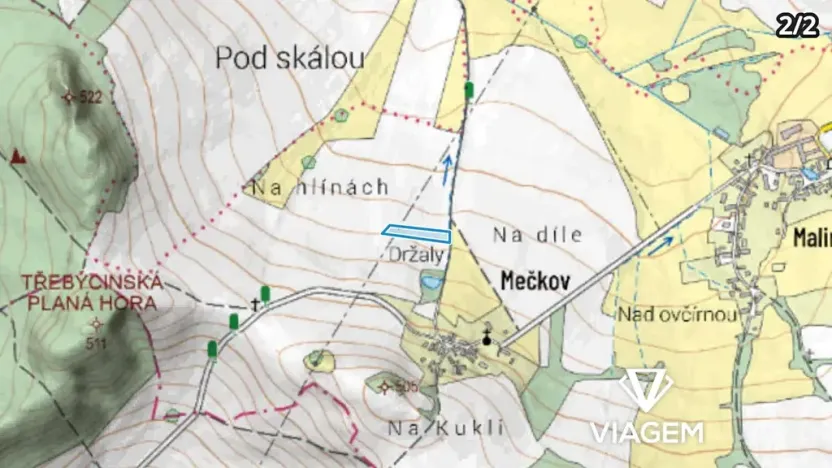 Prodej podílu pole, Kbel, 832 m2