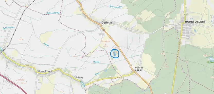 Prodej lesa, Ostřetín - Vysoká u Holic, 11957 m2