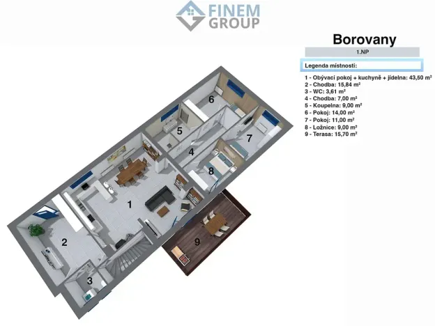 Prodej chalupy, Borovany, 181 m2