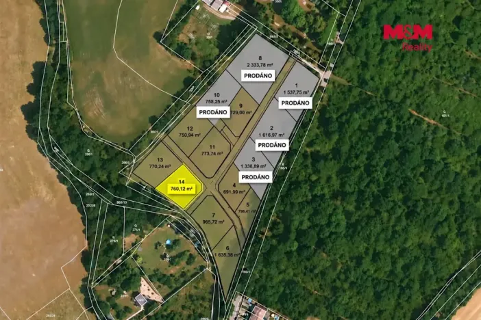 Prodej pozemku pro bydlení, Líšťany, 760 m2