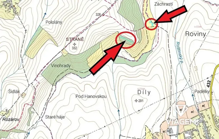 Prodej podílu pole, Cetechovice, 977 m2