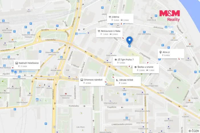 Prodej bytu 1+kk, Praha - Holešovice, Ortenovo náměstí, 37 m2