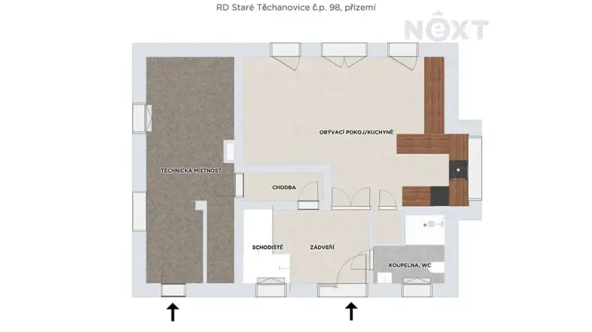 Prodej rodinného domu, Staré Těchanovice, 125 m2