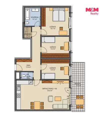 Prodej bytu 4+kk, Praha, Prosecká, 103 m2