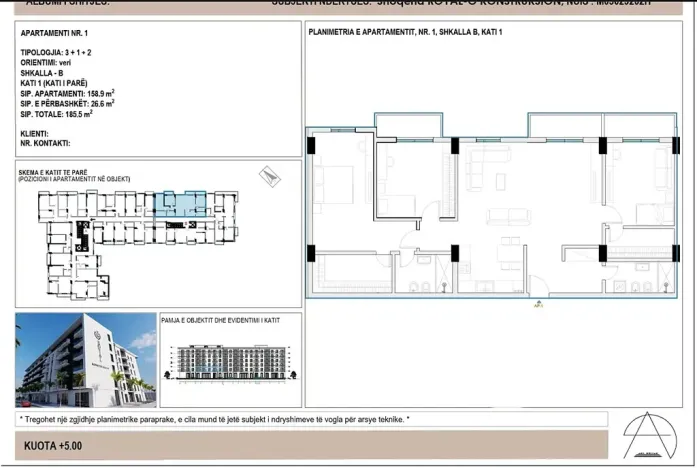 Prodej bytu 4+kk, Drač, Albánie, 158 m2