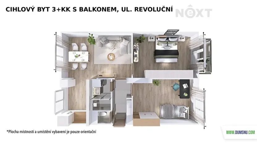 Pronájem bytu 3+1, Šumperk, Revoluční, 74 m2