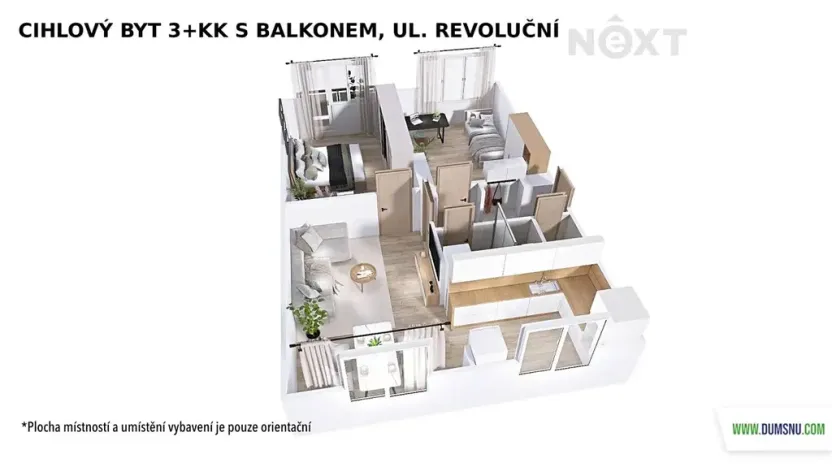 Pronájem bytu 3+1, Šumperk, Revoluční, 74 m2