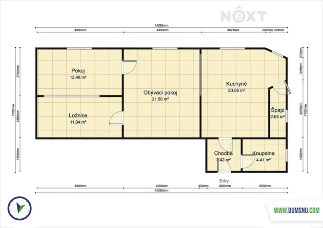 Prodej bytu 3+1, Šumperk, Chodská, 70 m2