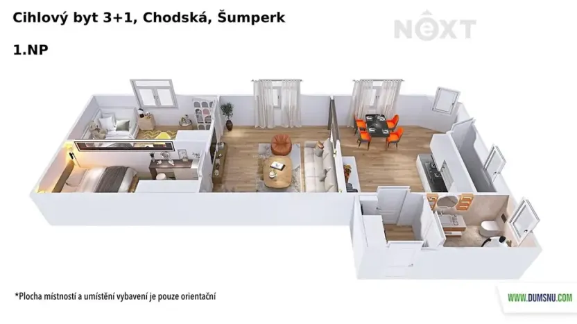 Prodej bytu 3+1, Šumperk, Chodská, 70 m2
