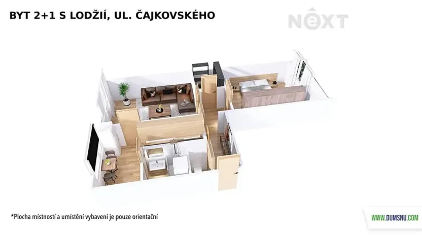 Pronájem bytu 2+1, Šumperk, Čajkovského, 56 m2