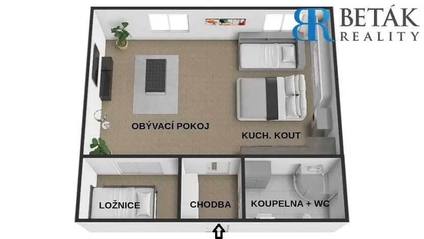Prodej bytu 2+kk, Mikulov, Purkyňova, 30 m2
