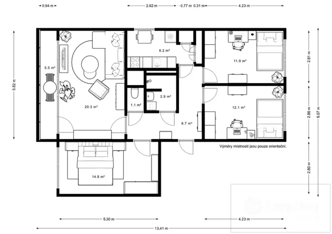 Prodej bytu 4+1, Praha - Újezd nad Lesy, Žherská, 81 m2