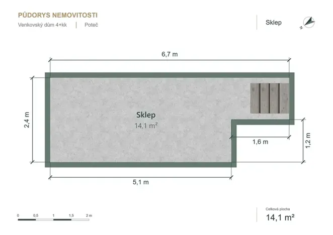 Prodej rodinného domu, Poteč, 78 m2