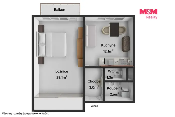 Prodej bytu 1+1, Klatovy - Klatovy IV, Za Tratí, 42 m2