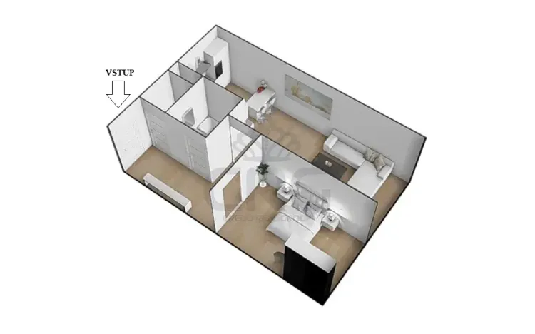 Prodej bytu 2+kk, Libčice nad Vltavou, Pod Saharou, 45 m2