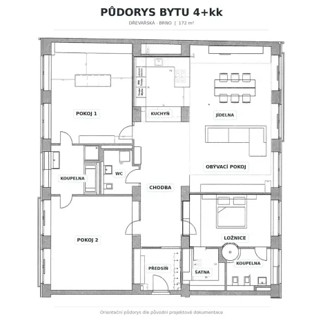Prodej bytu 4+kk, Brno, Dřevařská, 172 m2