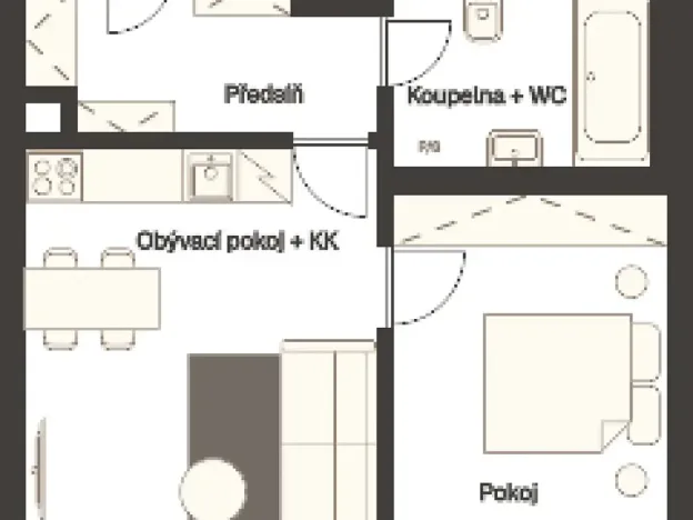 Pronájem bytu 2+kk, Praha - Vinohrady, Sázavská, 43 m2