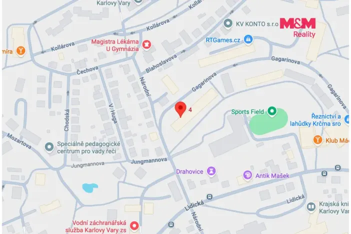 Pronájem bytu 2+1, Karlovy Vary - Drahovice, Gagarinova, 60 m2