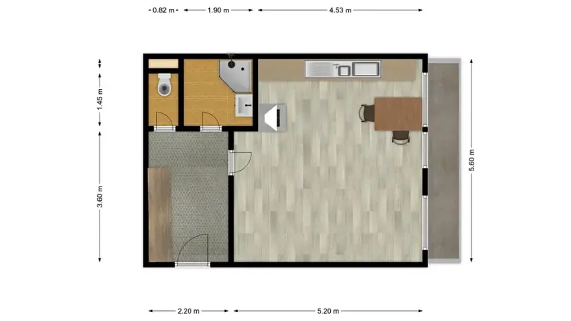 Pronájem bytu 1+kk, Jihlava, Kainarova, 46 m2
