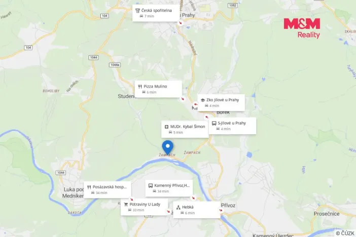 Prodej pozemku pro bydlení, Jílové u Prahy - Žampach, 1701 m2