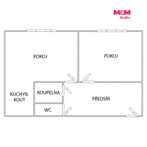 Prodej bytu 2+kk, Most, Jiřího Wolkera, 39 m2