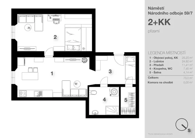 Prodej bytu 2+kk, Kutná Hora, náměstí Národního odboje, 73 m2