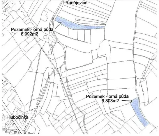Prodej pole, Radějovice, 15800 m2