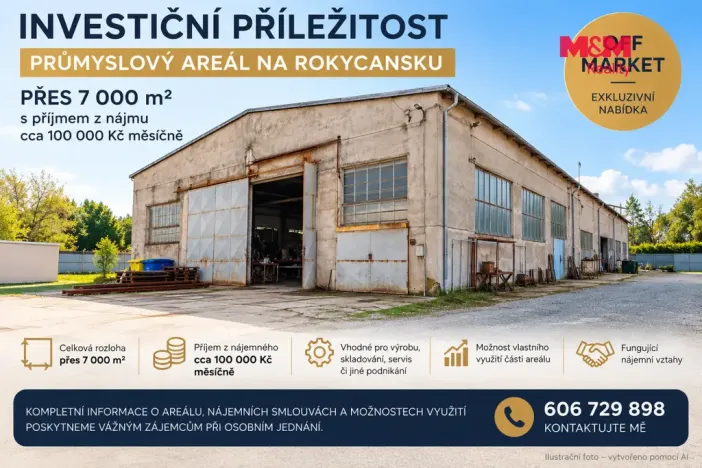 Prodej výrobních prostor, Zbiroh, Masarykovo náměstí, 7000 m2