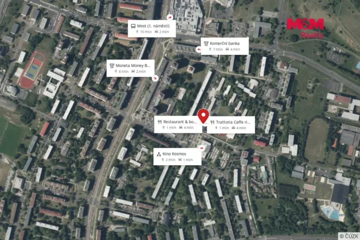 Pronájem obchodního prostoru, Most, Obránců míru, 150 m2